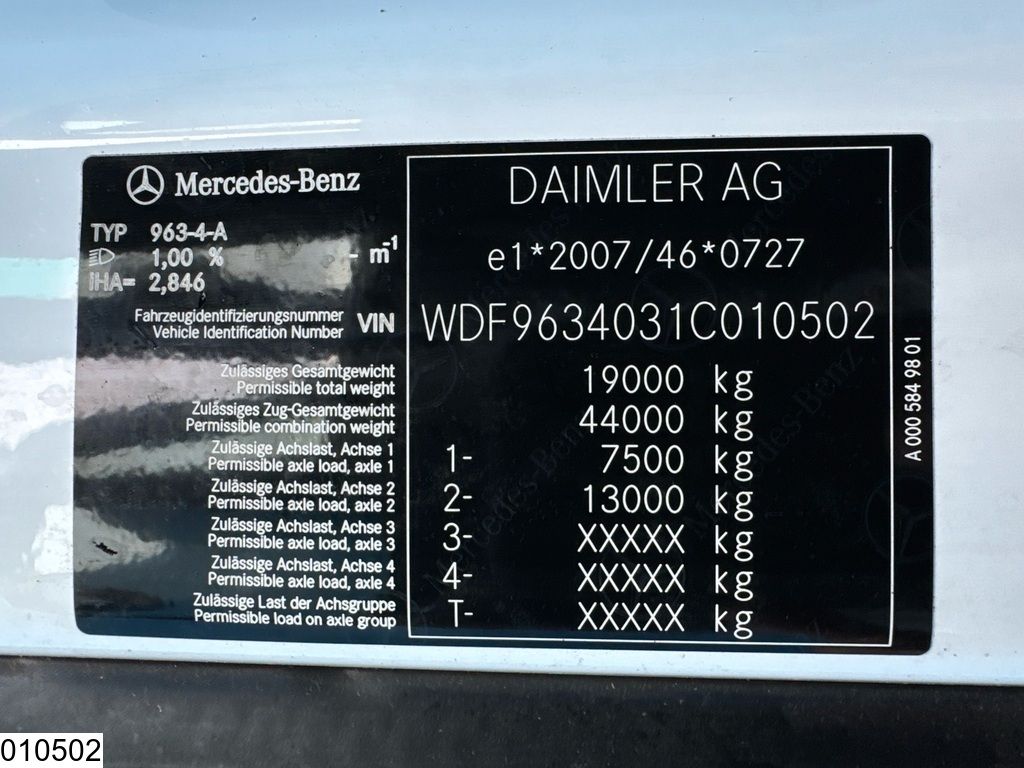 Mercedes Actros 1845 EURO 6, Hydraulic