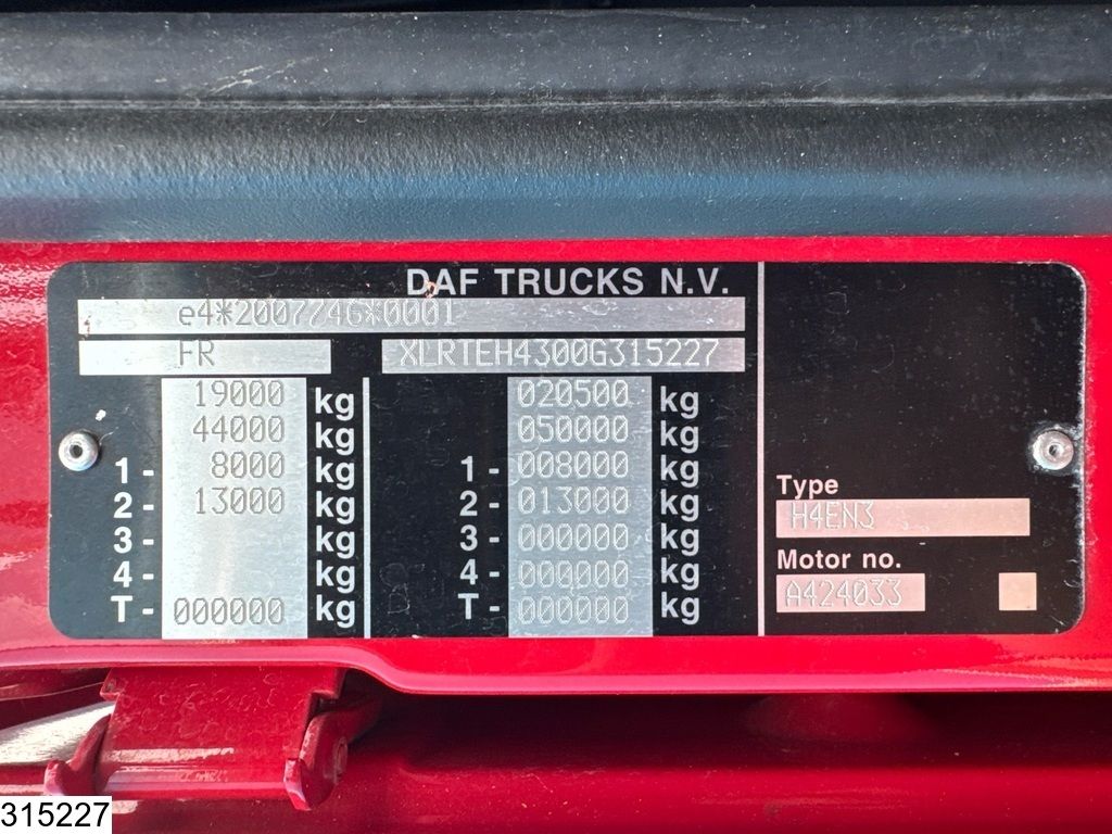 DAF XF 530 EURO 6D, PTO, Standairco