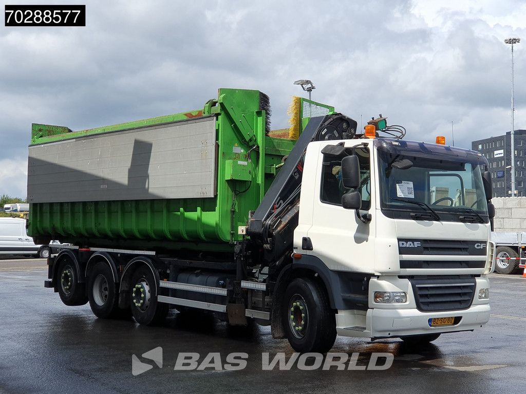 DAF CF85.360 8X2 NL-Truck HIAB 211 E-3 Hipro Crane + Hooklift Lift+steering Axle Automatic Euro 5