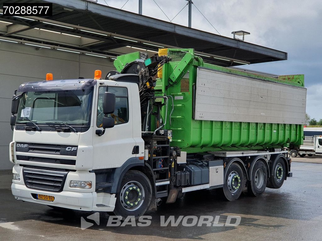 DAF CF85.360 8X2 NL-Truck HIAB 211 E-3 Hipro Crane + Hooklift Lift+steering Axle Automatic Euro 5