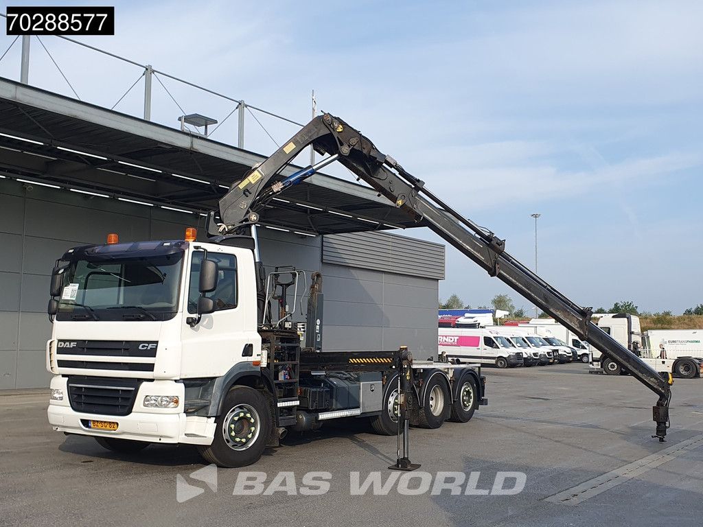 DAF CF85.360 8X2 NL-Truck HIAB 211 E-3 Hipro Crane + Hooklift Lift+steering Axle Automatic Euro 5