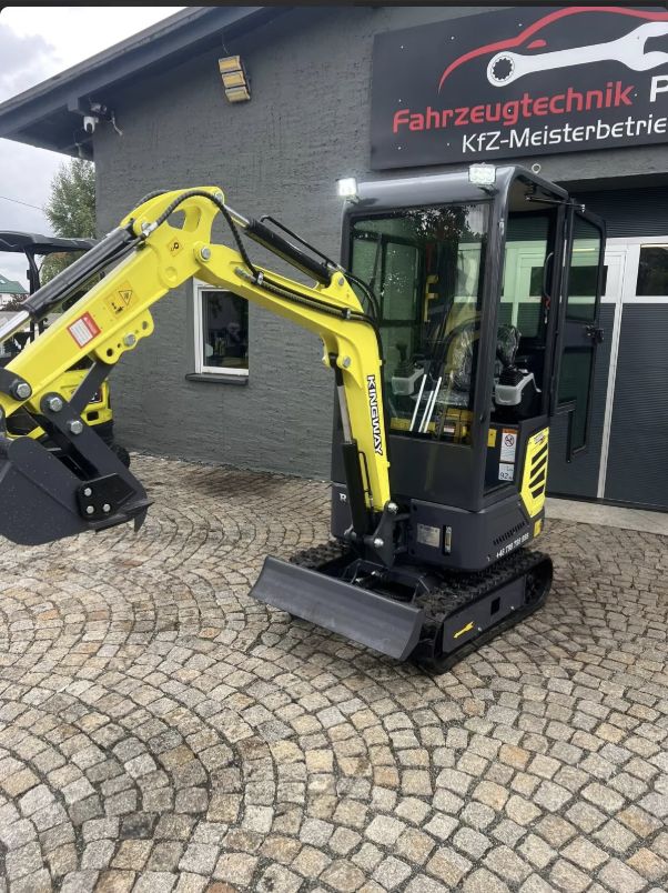 1T Kingway Minibagger Yama H12 Koop mit Kabine, Joysticks Daumen