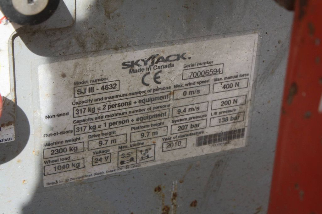 Schaarlift Skyjack SJ III - 4632 Elektrisch 11.75m 2010