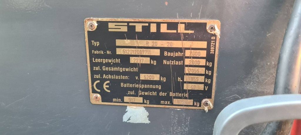 Heftruck Still R 20-20 Elektrisch 2000kg 2.0m 2000