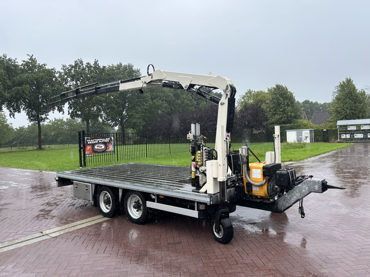 Aanhanger wipkar 8 TON MET KRAAN FASSI