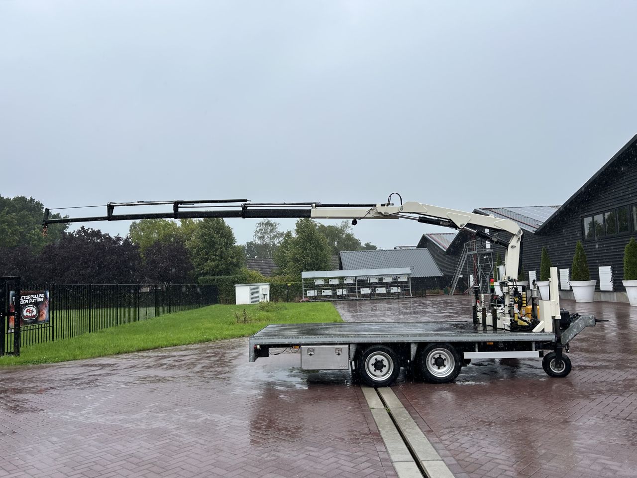 Aanhanger wipkar 8 TON MET KRAAN FASSI