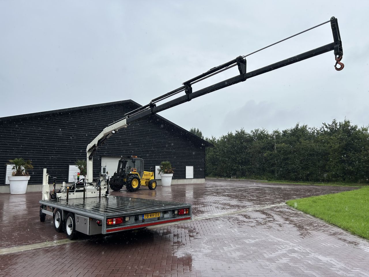 Aanhanger wipkar 8 TON MET KRAAN FASSI