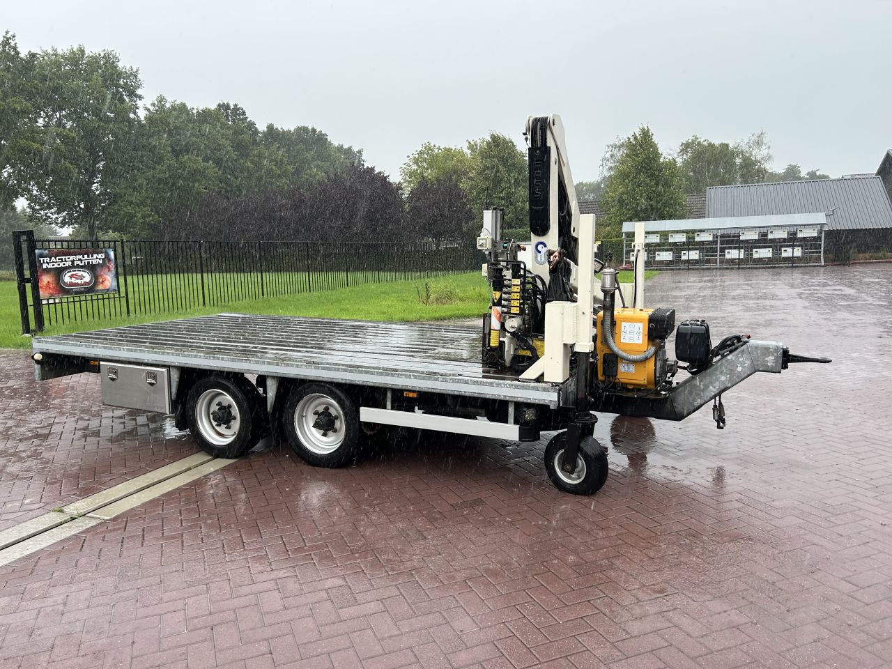 Aanhanger wipkar 8 TON MET KRAAN FASSI
