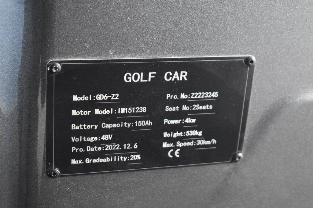 Golfwagen Wallonie GD6-Z2 Elektro Neu