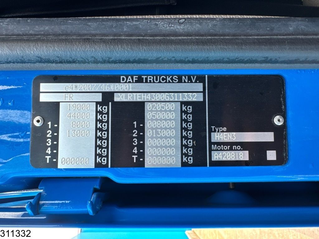DAF XF 480 SSC, EURO 6D, Standairco