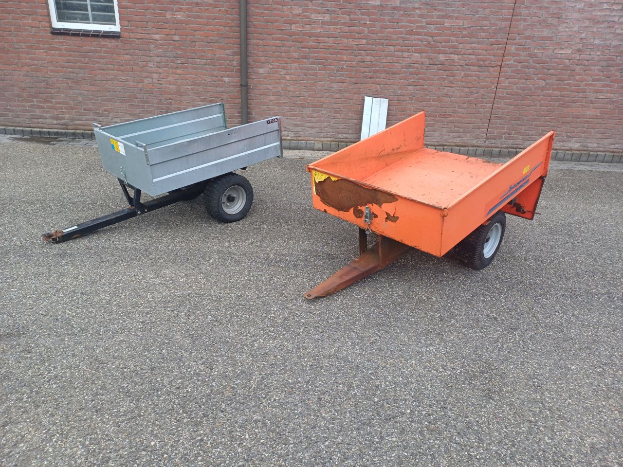 Kiep aanhanger voor quad of zitmaaier