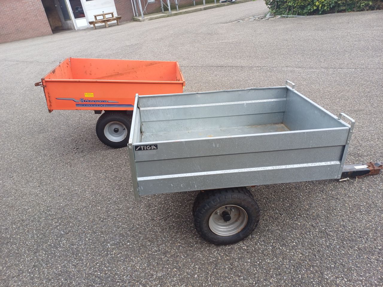 Kiep aanhanger voor quad of zitmaaier