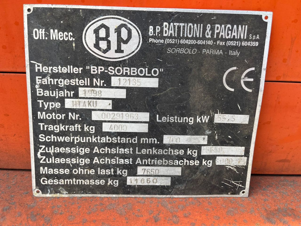 Zijlader heftruck BP