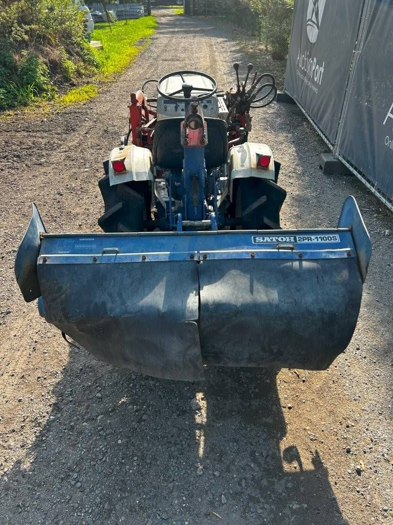Minitractor Mitsubishi D1300FD Diesel 15pk met Voorlader en Grondfrees Satoh 2PR-1100S