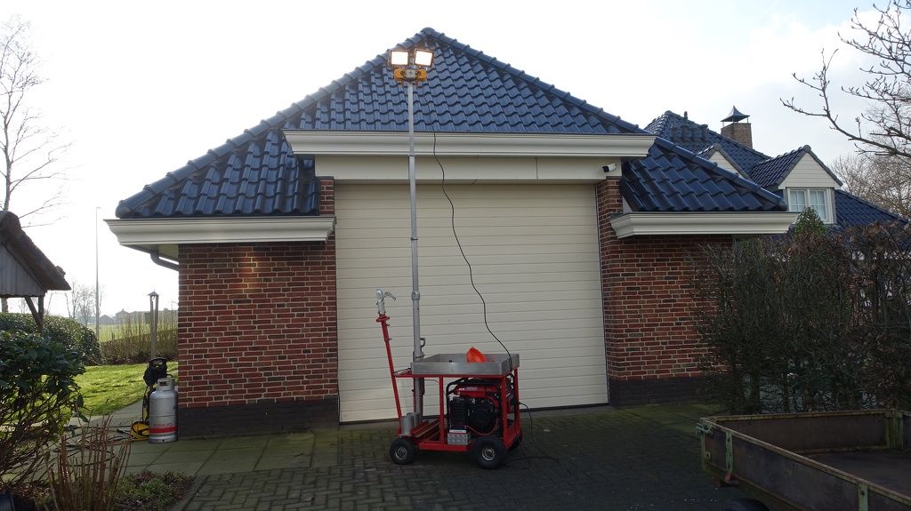 Honda aggregaat met lichtmast
