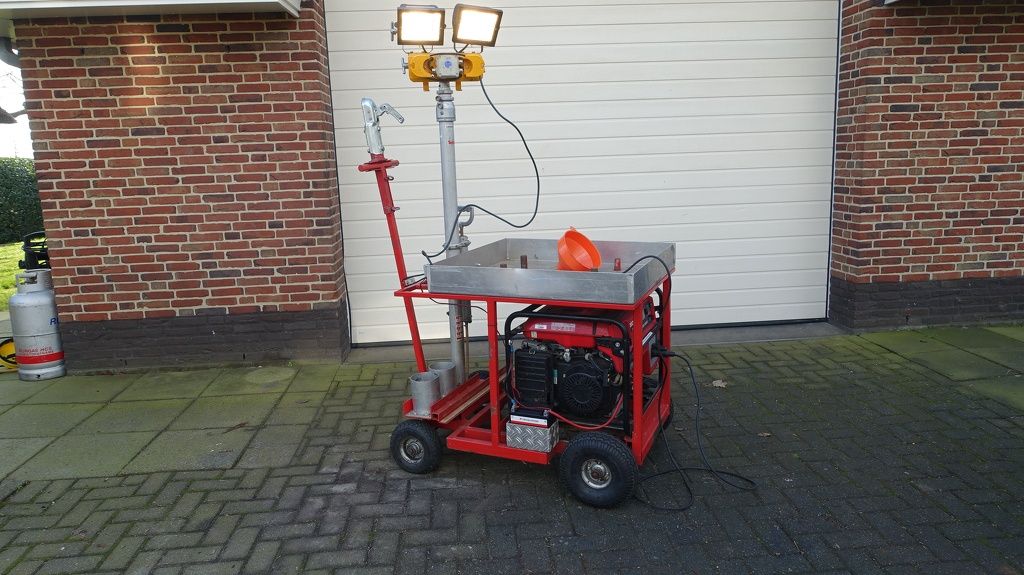 Honda aggregaat met lichtmast