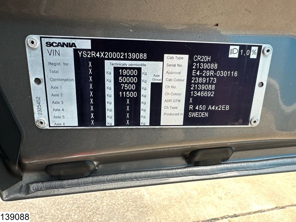 Scania R 450 EURO 6, Retarder, Standairco, ACC