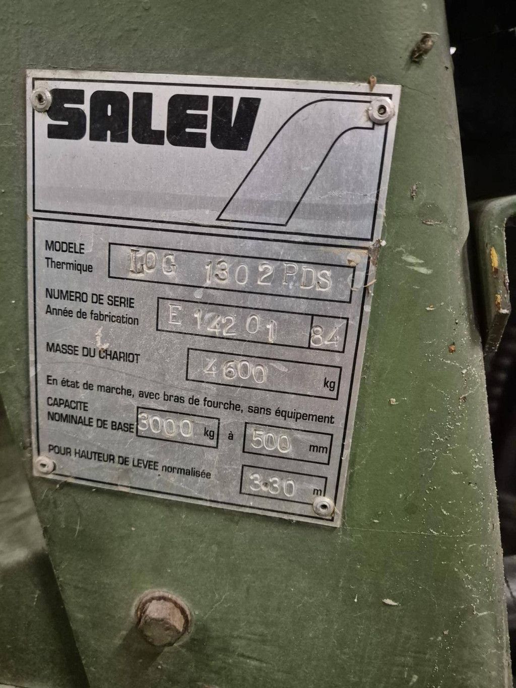 Forklift Salev LOG 1302PDS Diesel 3000