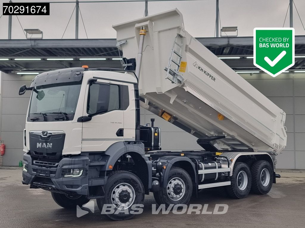 MAN TGS 41.480 8X8 8x8 20m3 KH Kipper tarpaulin Manual Big-axle Steel suspension Euro 6
