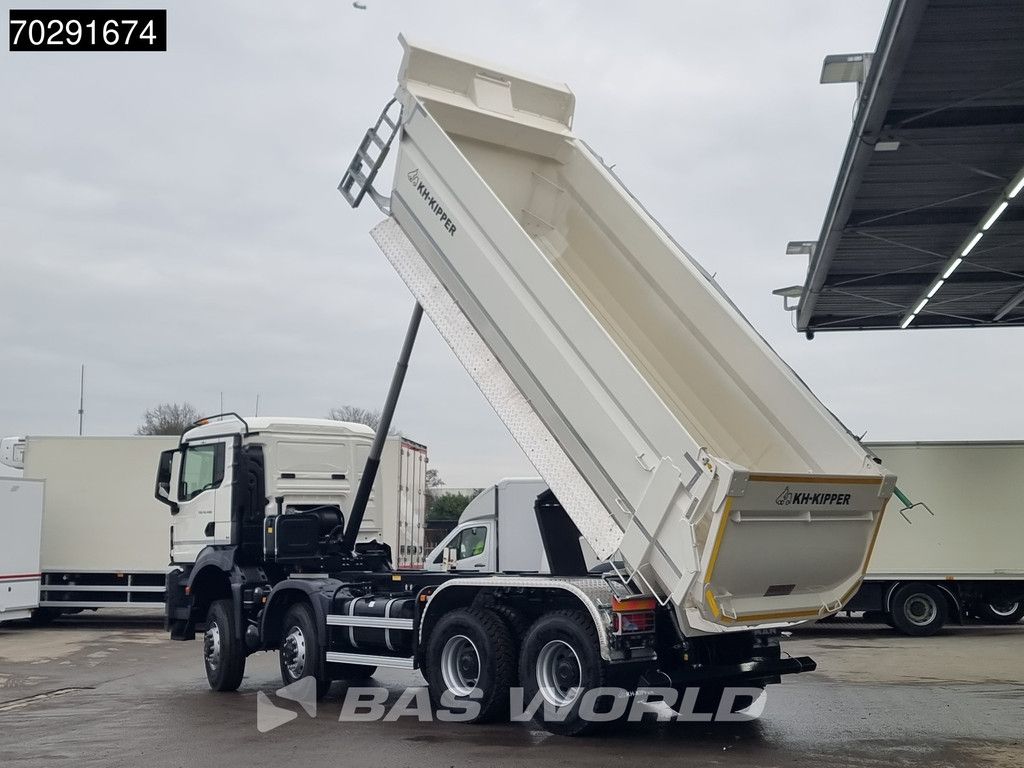 MAN TGS 41.480 8X8 8x8 20m3 KH Kipper tarpaulin Manual Big-axle Steel suspension Euro 6