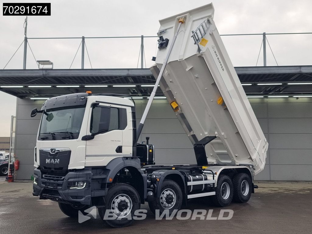 MAN TGS 41.480 8X8 8x8 20m3 KH Kipper tarpaulin Manual Big-axle Steel suspension Euro 6