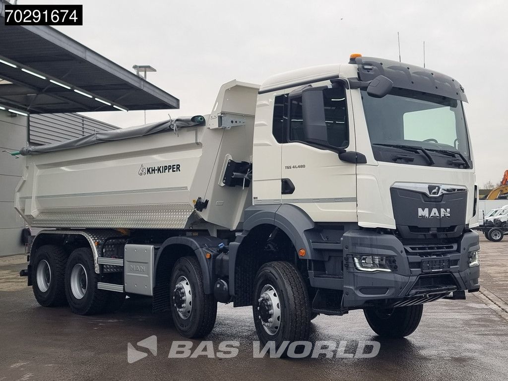 MAN TGS 41.480 8X8 8x8 20m3 KH Kipper tarpaulin Manual Big-axle Steel suspension Euro 6