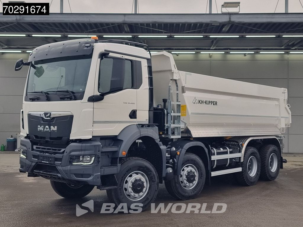 MAN TGS 41.480 8X8 8x8 20m3 KH Kipper tarpaulin Manual Big-axle Steel suspension Euro 6