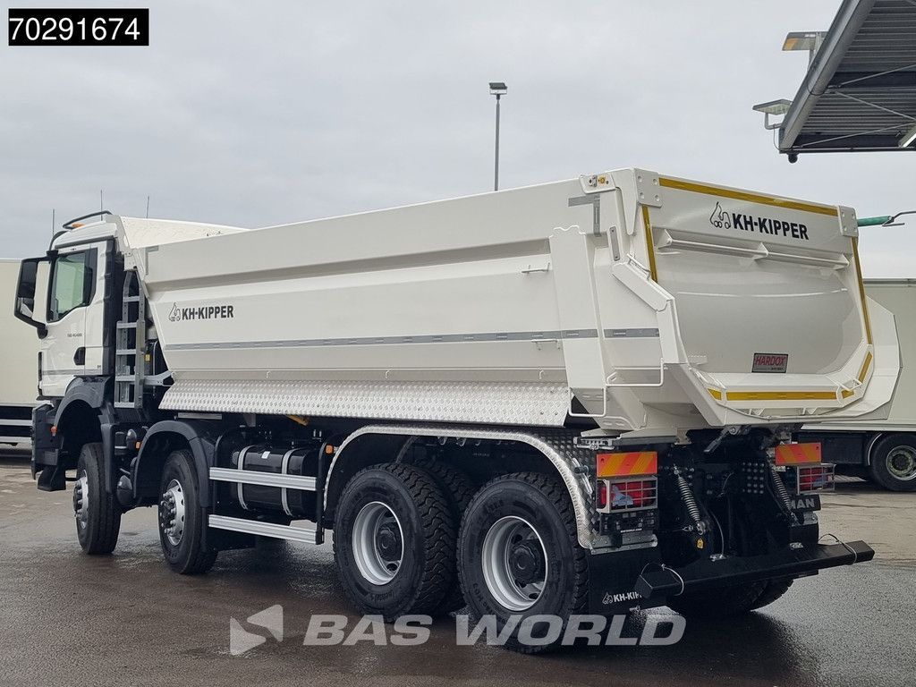 MAN TGS 41.480 8X8 8x8 20m3 KH Kipper tarpaulin Manual Big-axle Steel suspension Euro 6