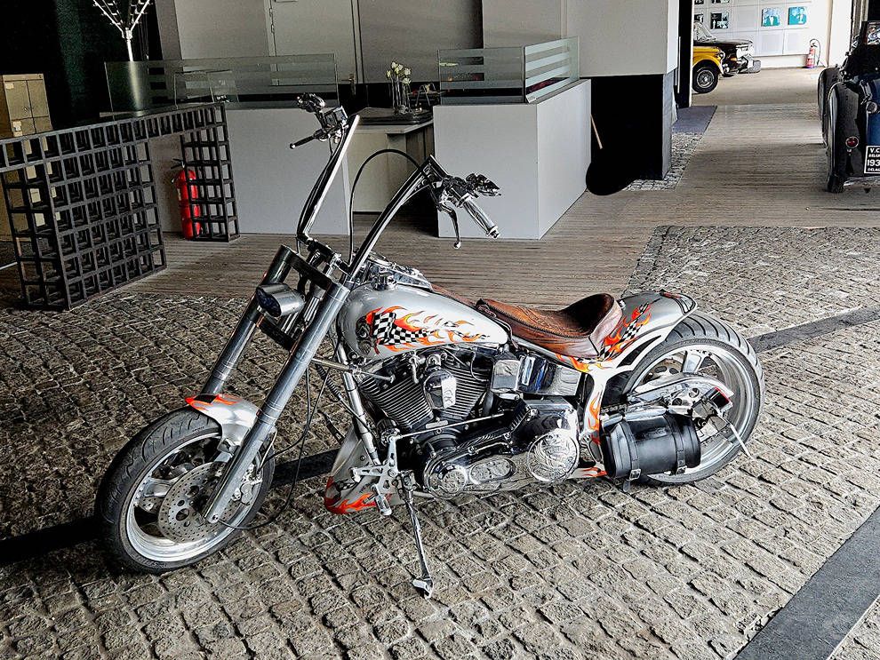 Motorrad Harley-Davidson Chopper Custom Benzin 1992 (Margin)