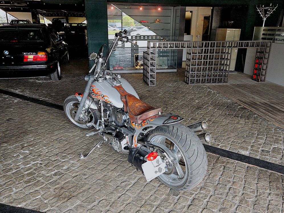 Motorrad Harley-Davidson Chopper Custom Benzin 1992 (Margin)