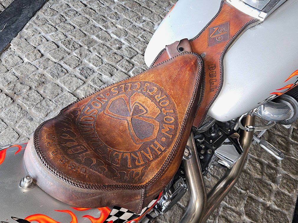 Motorrad Harley-Davidson Chopper Custom Benzin 1992 (Margin)