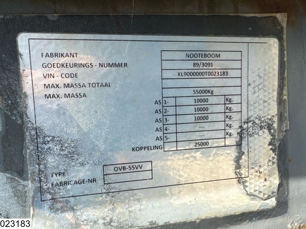 Nooteboom open laadbak 55.000 KG, 21 Meter