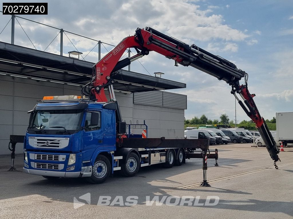 Volvo FM 450 8X2 FASSI 100 Ton/Meter Crane Kran 7 + 6 Jib Lift+steering Axle Euro 5