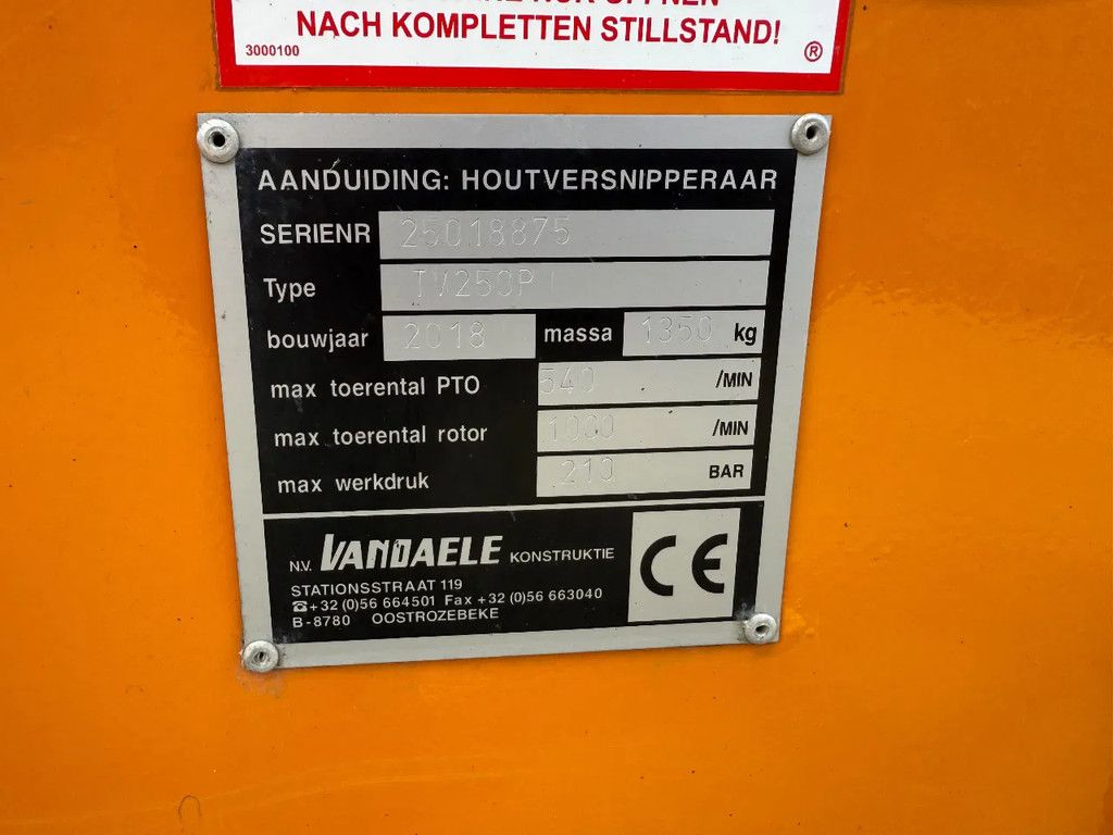 Vandaele TV250P Houtversniperaar