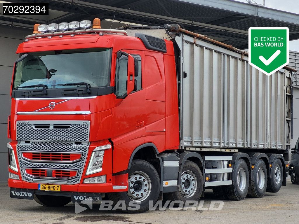 Volvo FH 460 10X4 40m3 Aluminium Pusher tarpaulin Lift+steering Axle VEB+ Euro 6