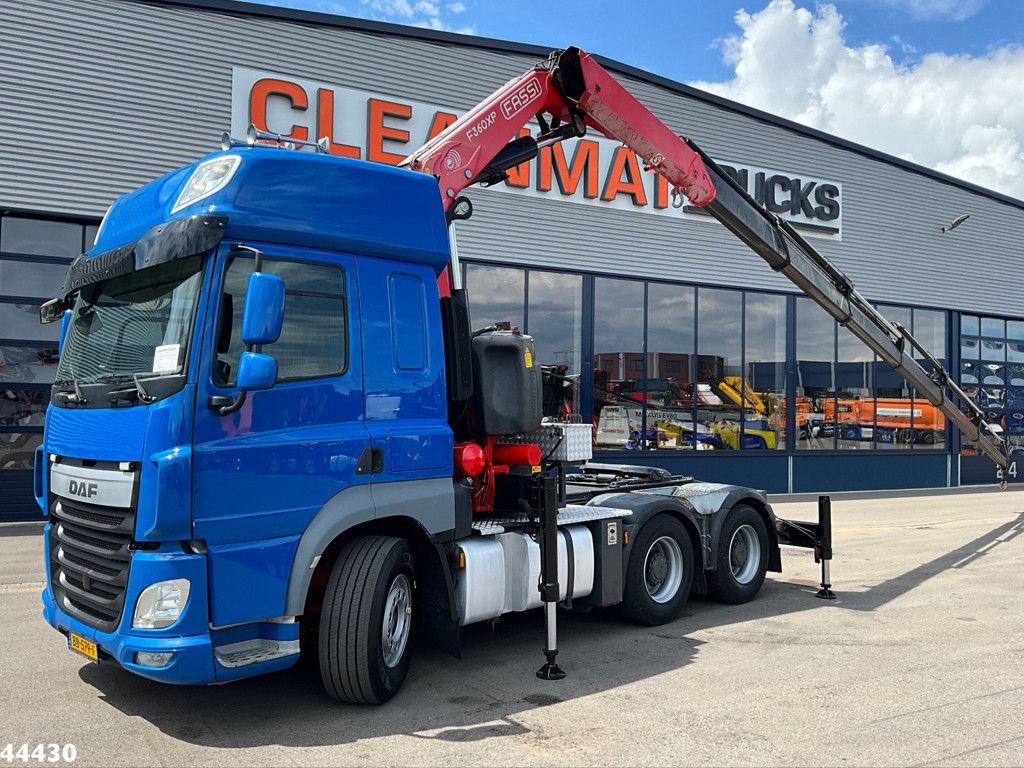 DAF FAT 85.510 6x4 Euro 6 Retarder Fassi 36 Tonmeter laadkraan