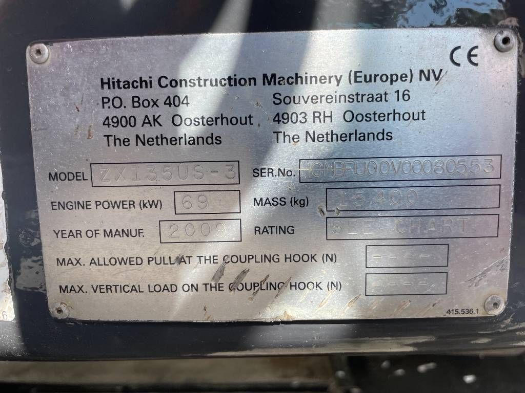 Hitachi Zaxis ZX135US-3