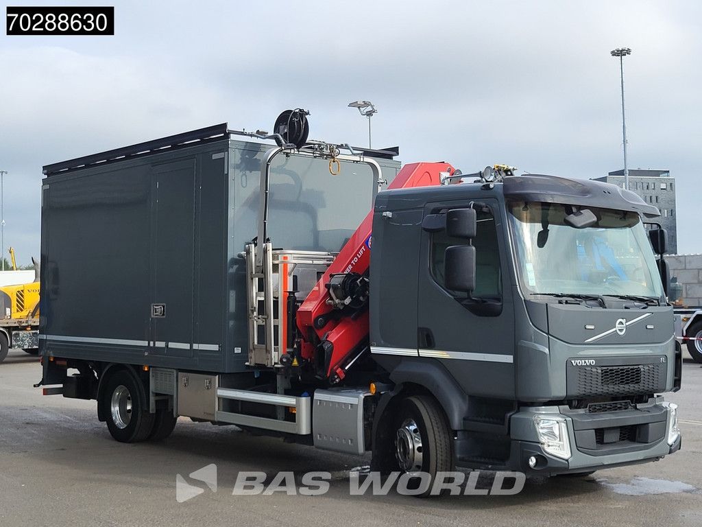 Volvo FL 250 4X2 Mobile workshop HMF 1320K-RCS Crane manbasket 2000kg Ladebordwand