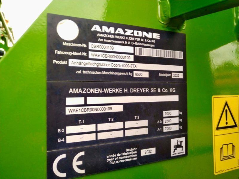 Amazone Cobra 6000-2TX # Messerwalze-neuwertig