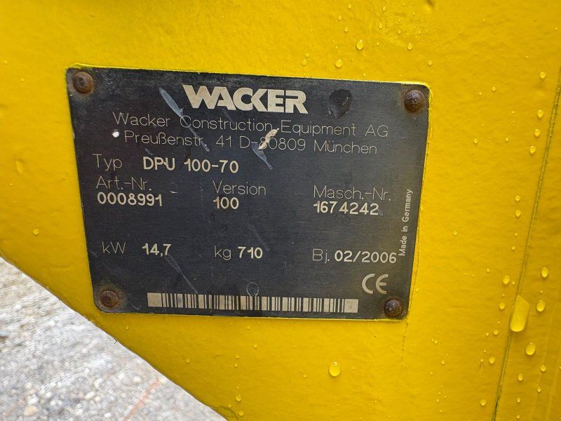 Wacker Neuson DPU 100-70
