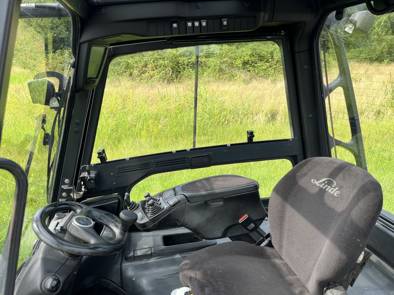 Linde E25L-01 elektrische heftruck triplo sideshift