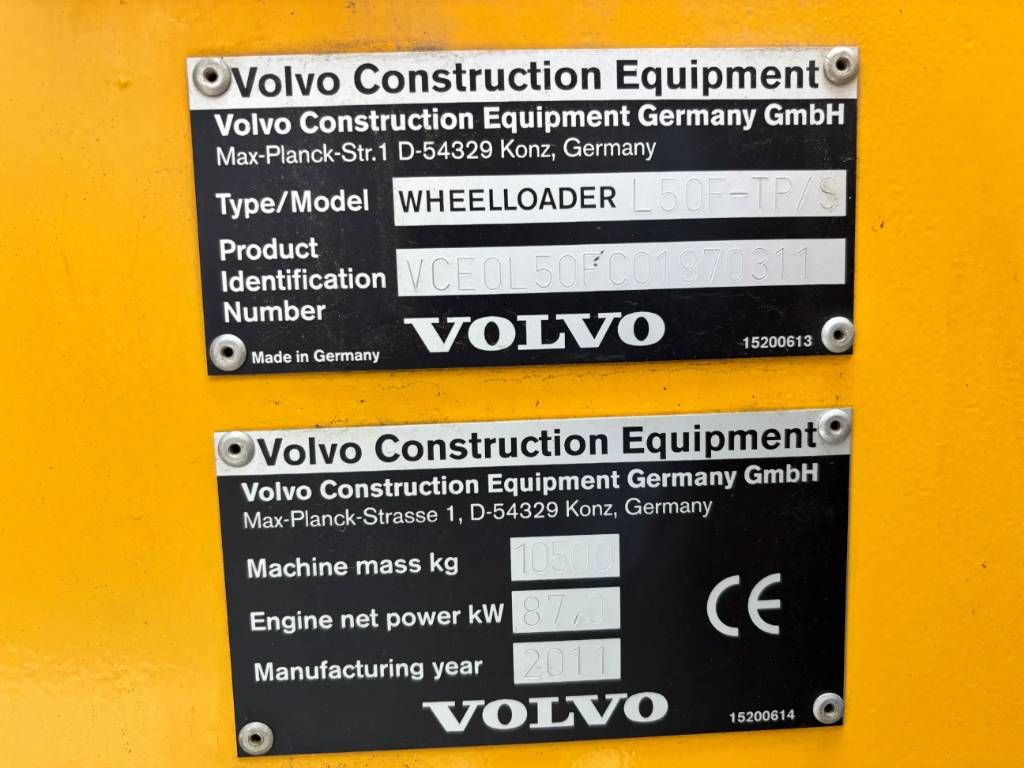 Volvo L50F - 2863 Hours Only - High Speed
