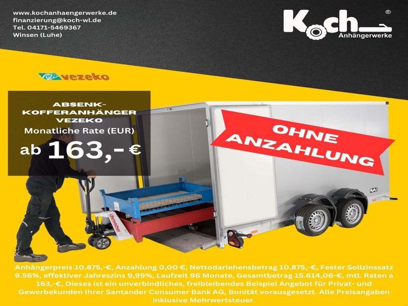 Koffer-Absenk 157x343cm Höhe:190cm 2,7t|silber (Ko132819