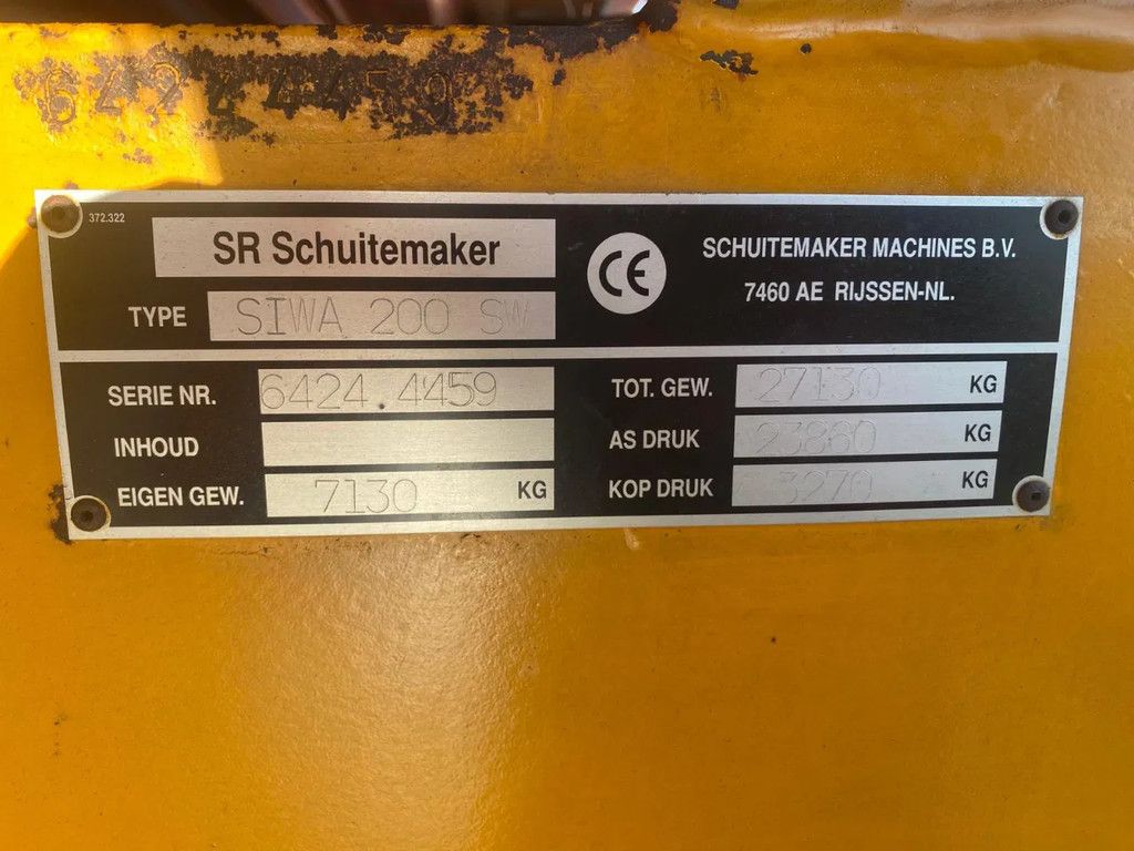 Schuitemaker Siwa 200 Silage wagen Gedwongen gestuurd ZWAAR ONDERSTEL