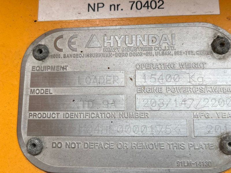 Hyundai 757-9A XTD med lang-arm. En-ejeres maskine med Lock-UP.