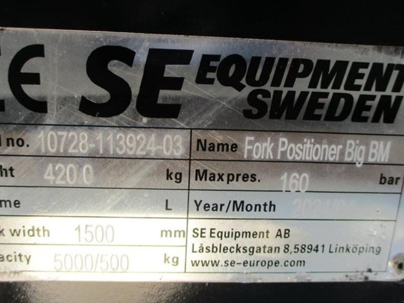 Volvo Pallegafler 5 Tons med skifte Hydraulisk gaffelflyt og 1,5m