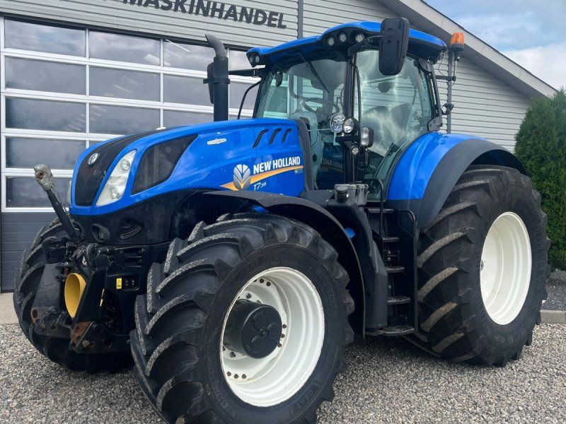 New Holland T7.315 HD med frontlift og front PTO, samt NYE 650mm fordæk og s