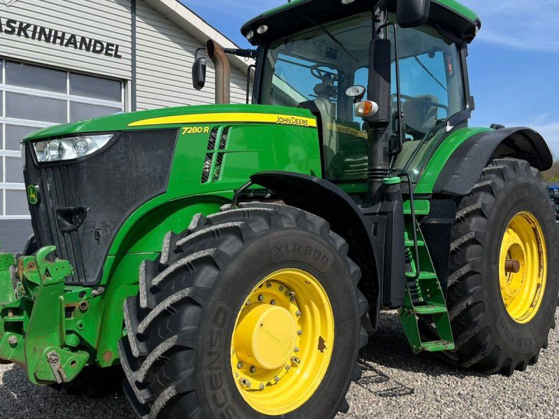 John Deere 7280R Næsten nye dæk, Autopower og frontlift