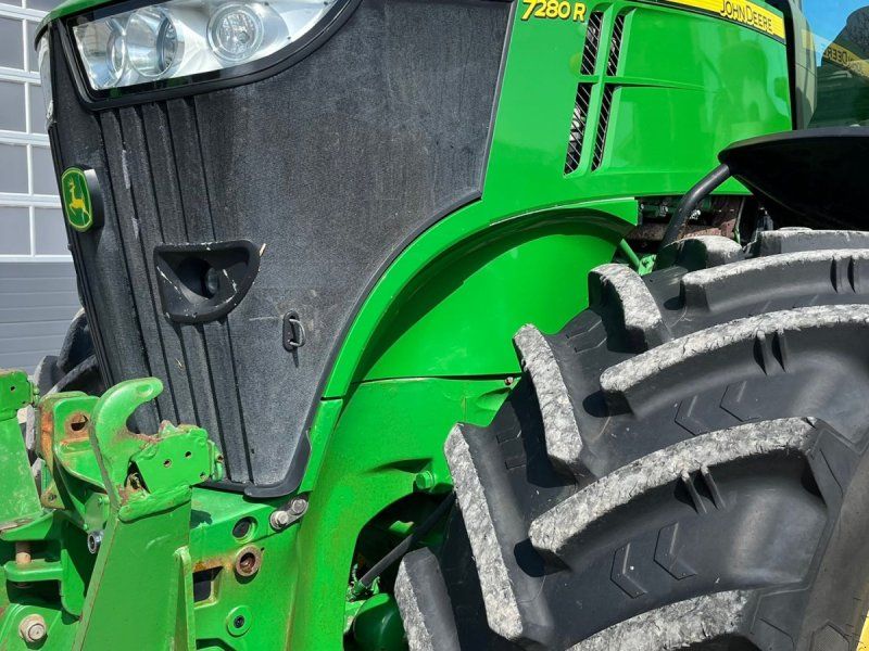 John Deere 7280R Næsten nye dæk, Autopower og frontlift