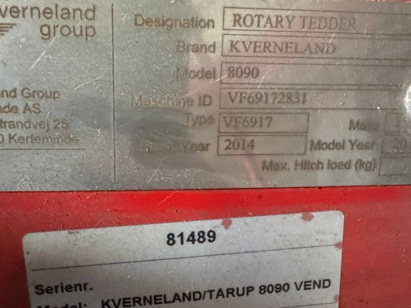 Kverneland 8090 vender-splitter